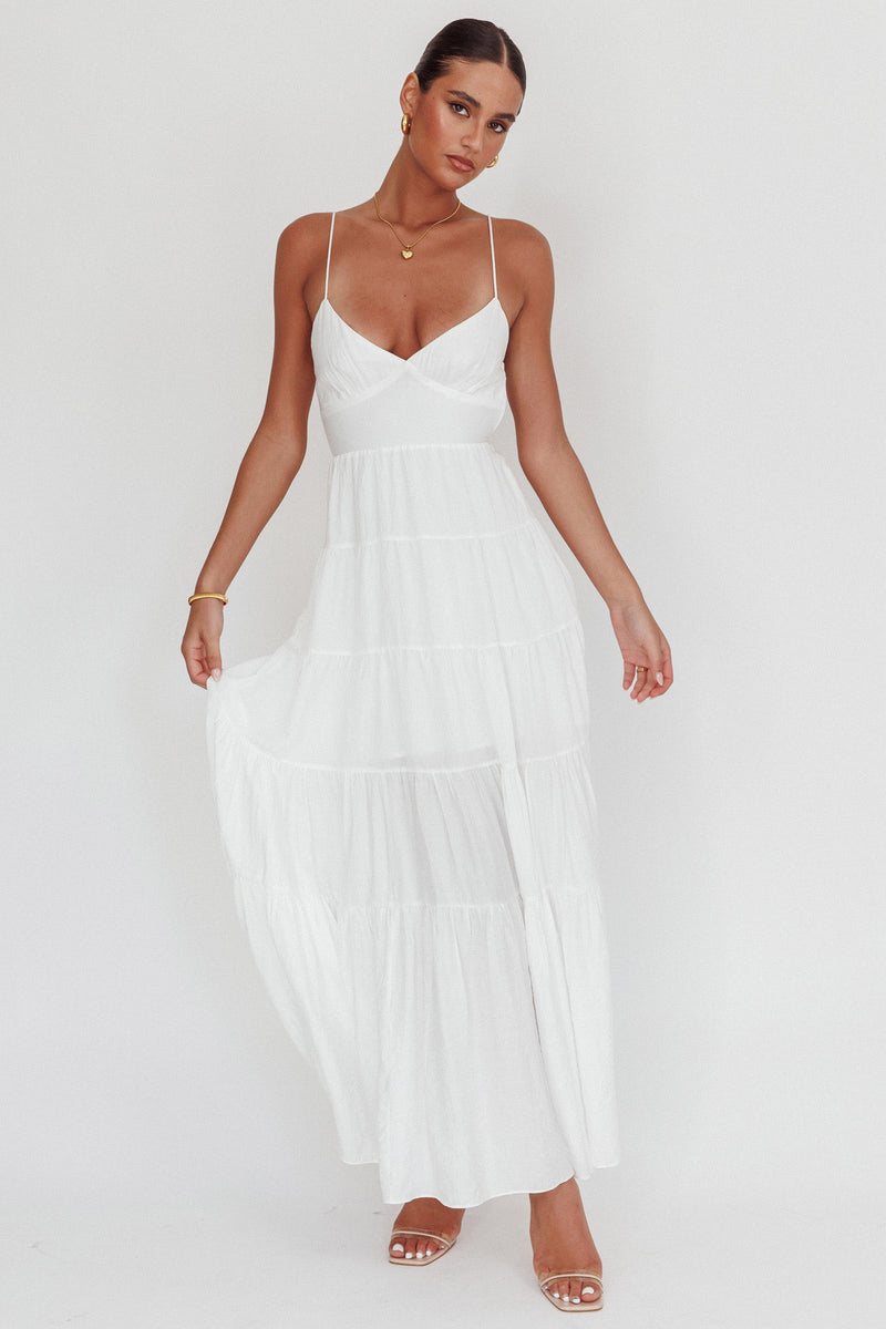 Shop The Main Attraction Cami Strap Maxi Dress White 