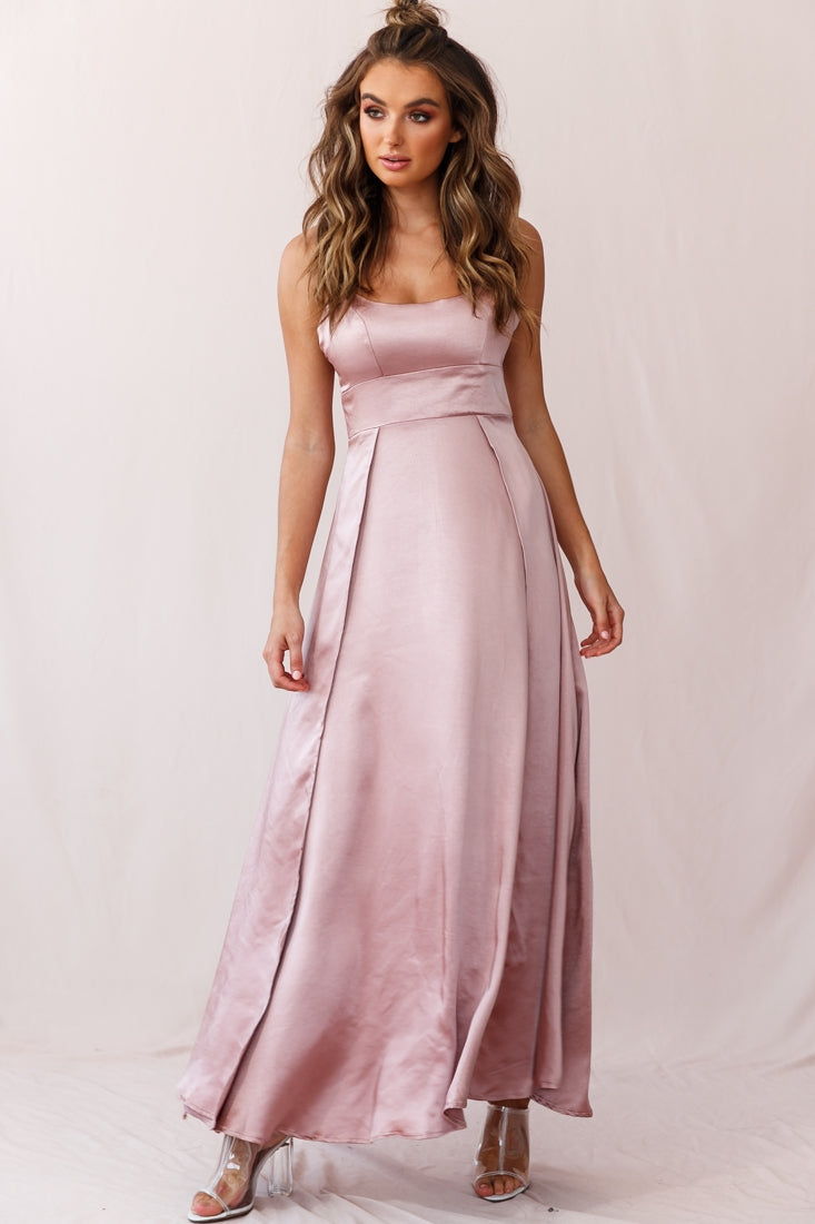 Rose gold empire cheap waist dress