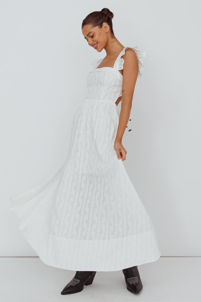 White broderie clearance maxi dress