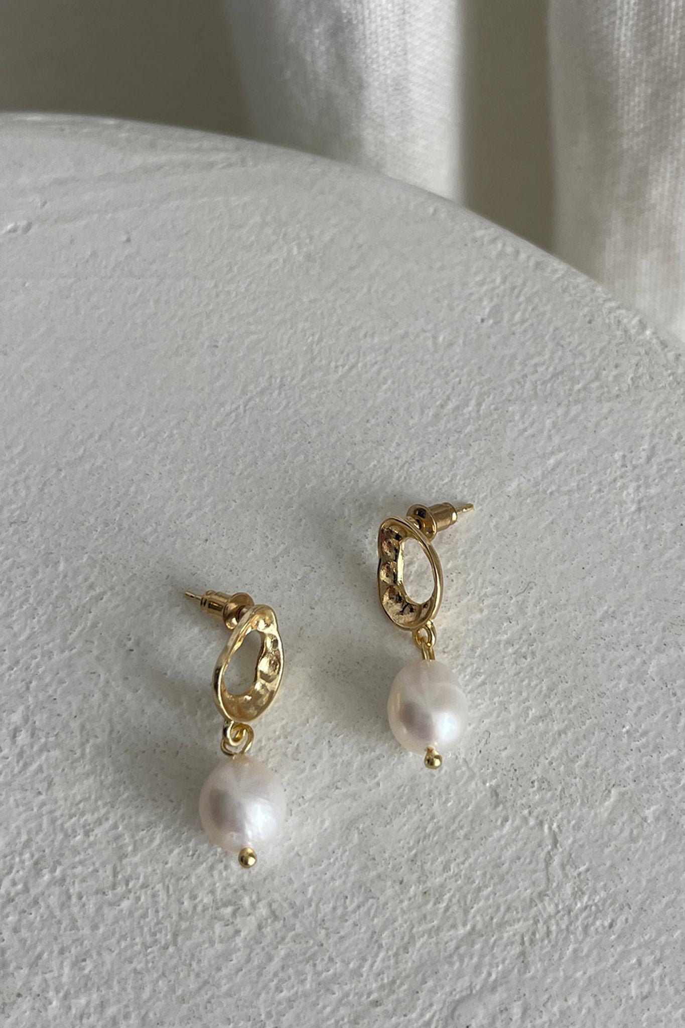 Shop the First Love Pearl Drop Earrings Gold | Selfie Leslie