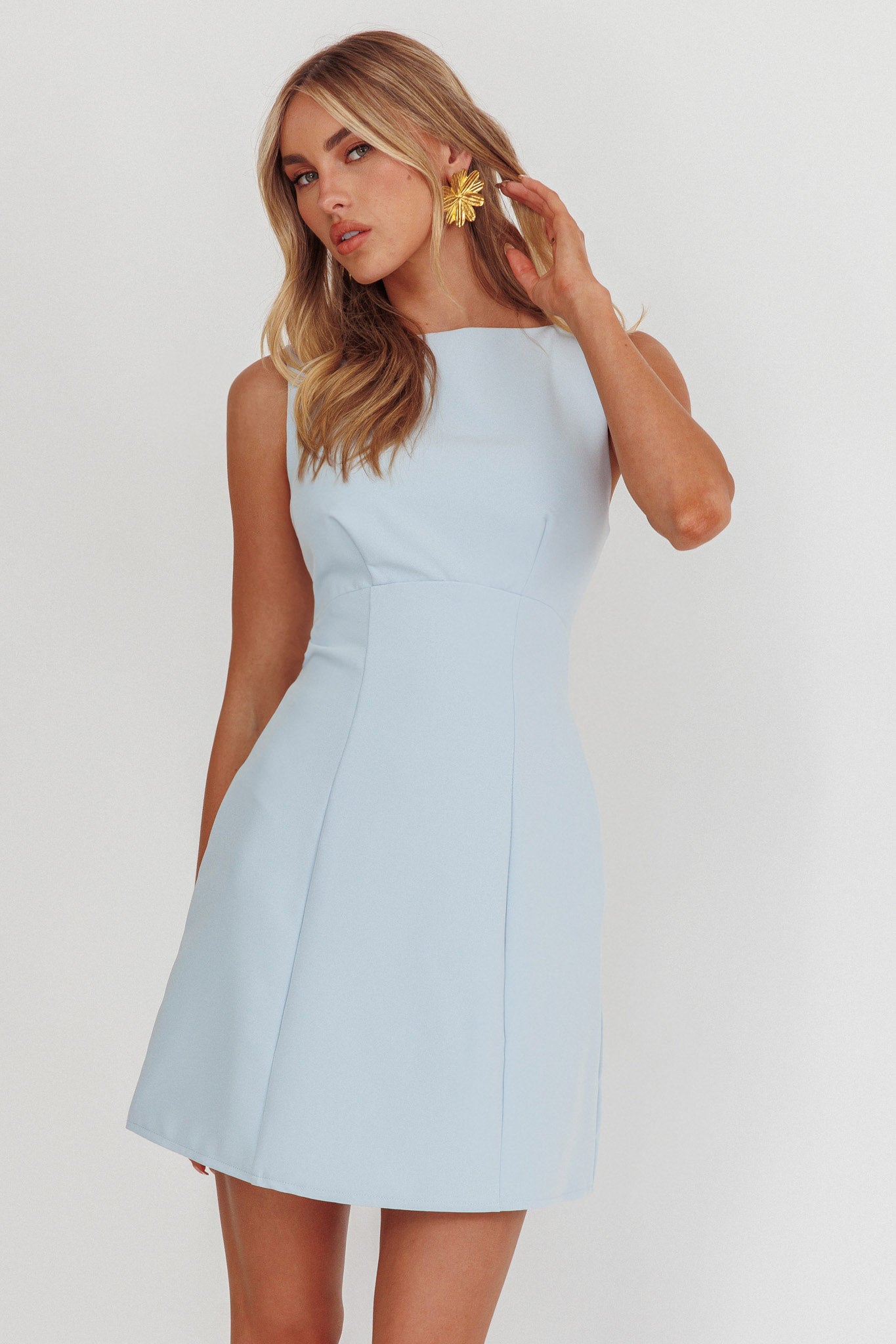 Light Blue Sleeveless selling Dress Size: Medium