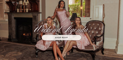 3 girls wearing pink dresses. Weekend Agenda. Shop RSVP