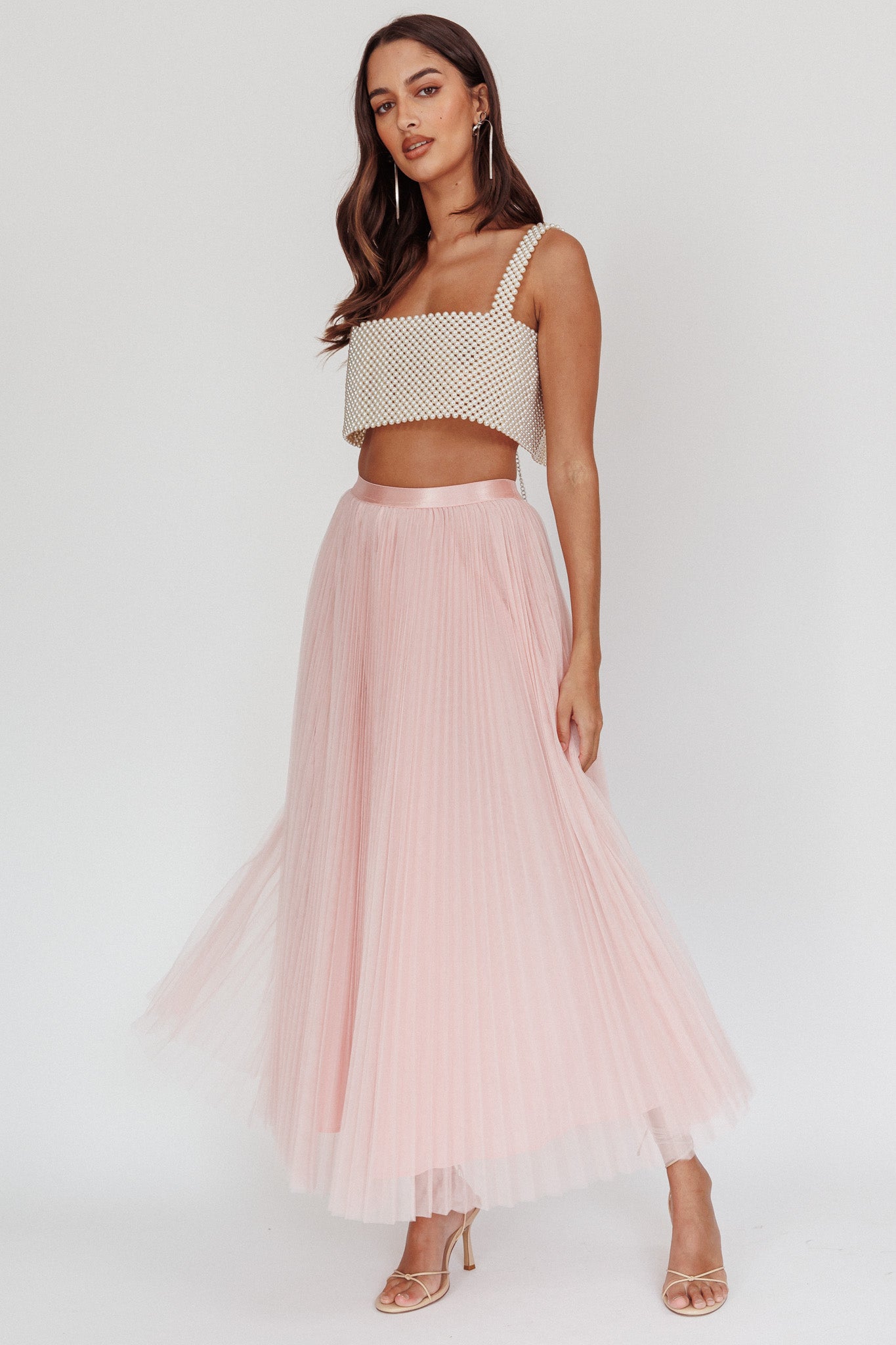 Dusky pink tulle skirt hotsell