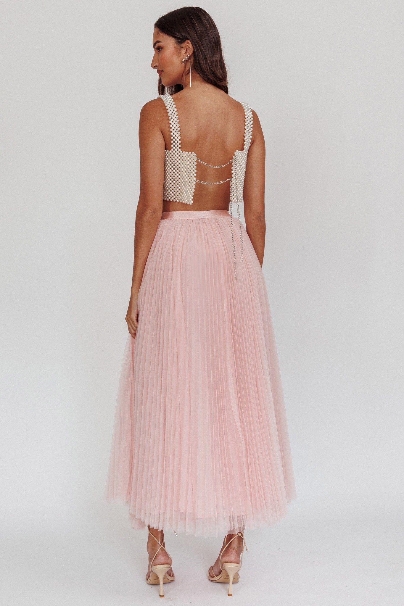 Dusty pink tulle skirt best sale