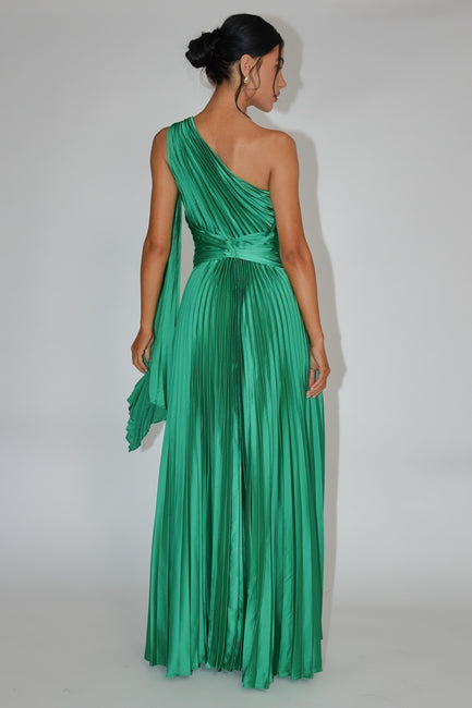 Shop The Laxmi Accordion Pleat Maxi Dress Kelly Green Selfie Leslie