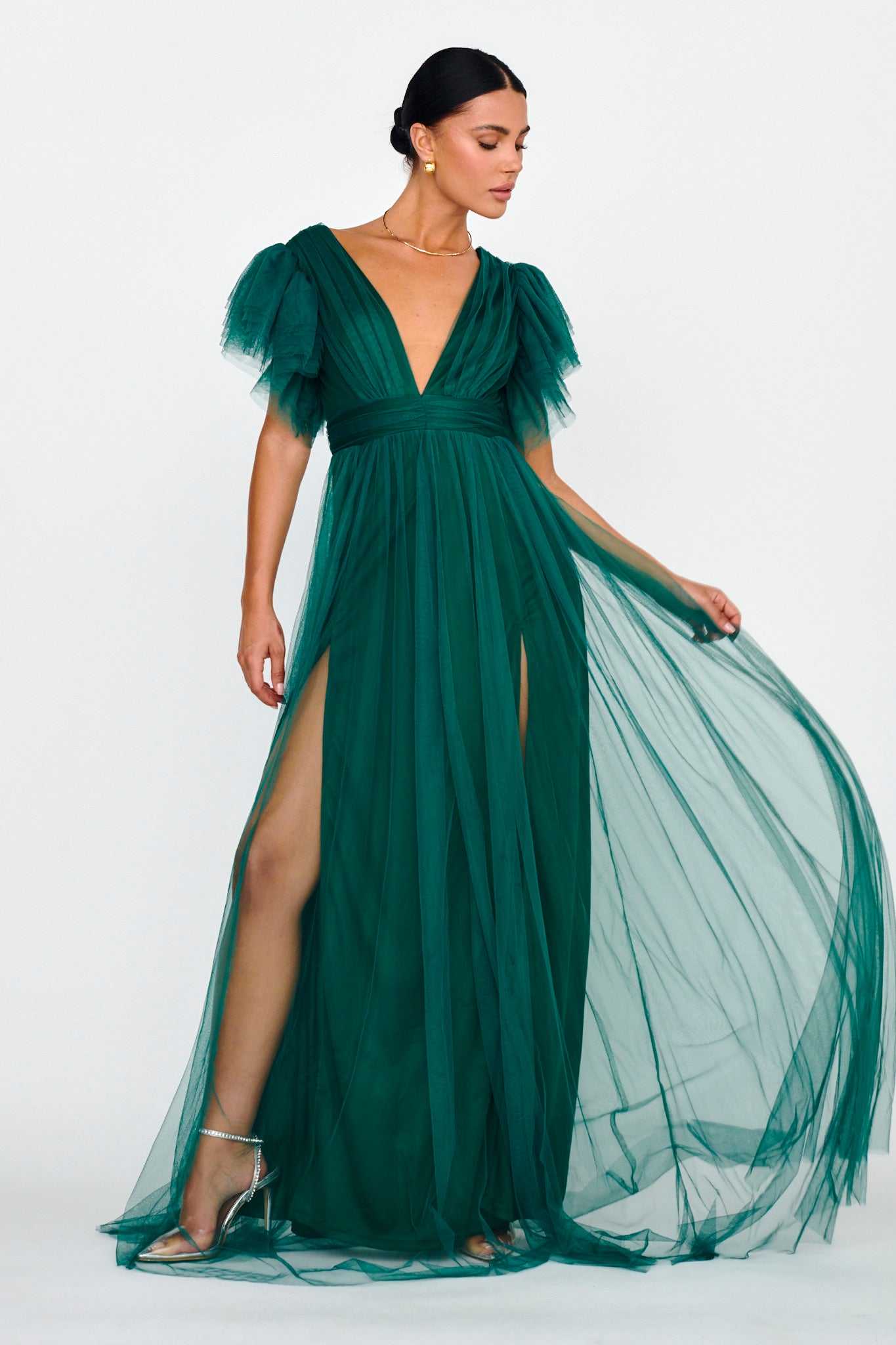 Captured Your Heart Hunter Green Halter Maxi Dress