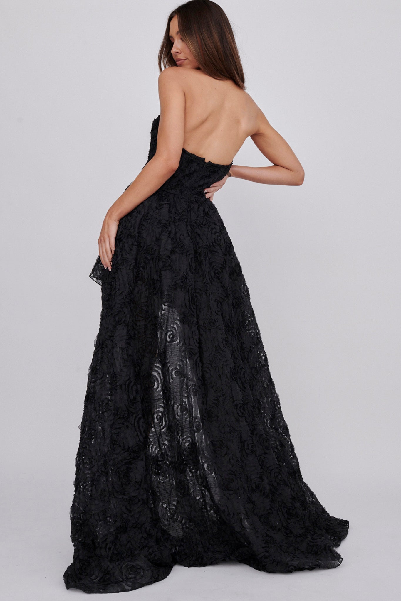 Shop the Jeannie High-Low Embellished Mini Dress Black | Selfie Leslie