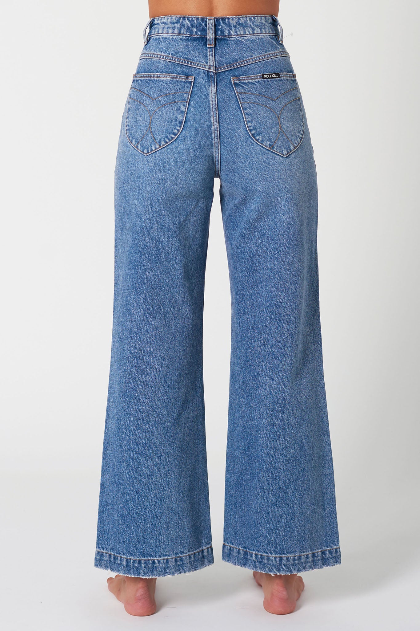 Shop the ROLLA'S Sailor Jean Janet Recycled Mid Vintage Blue | Selfie ...