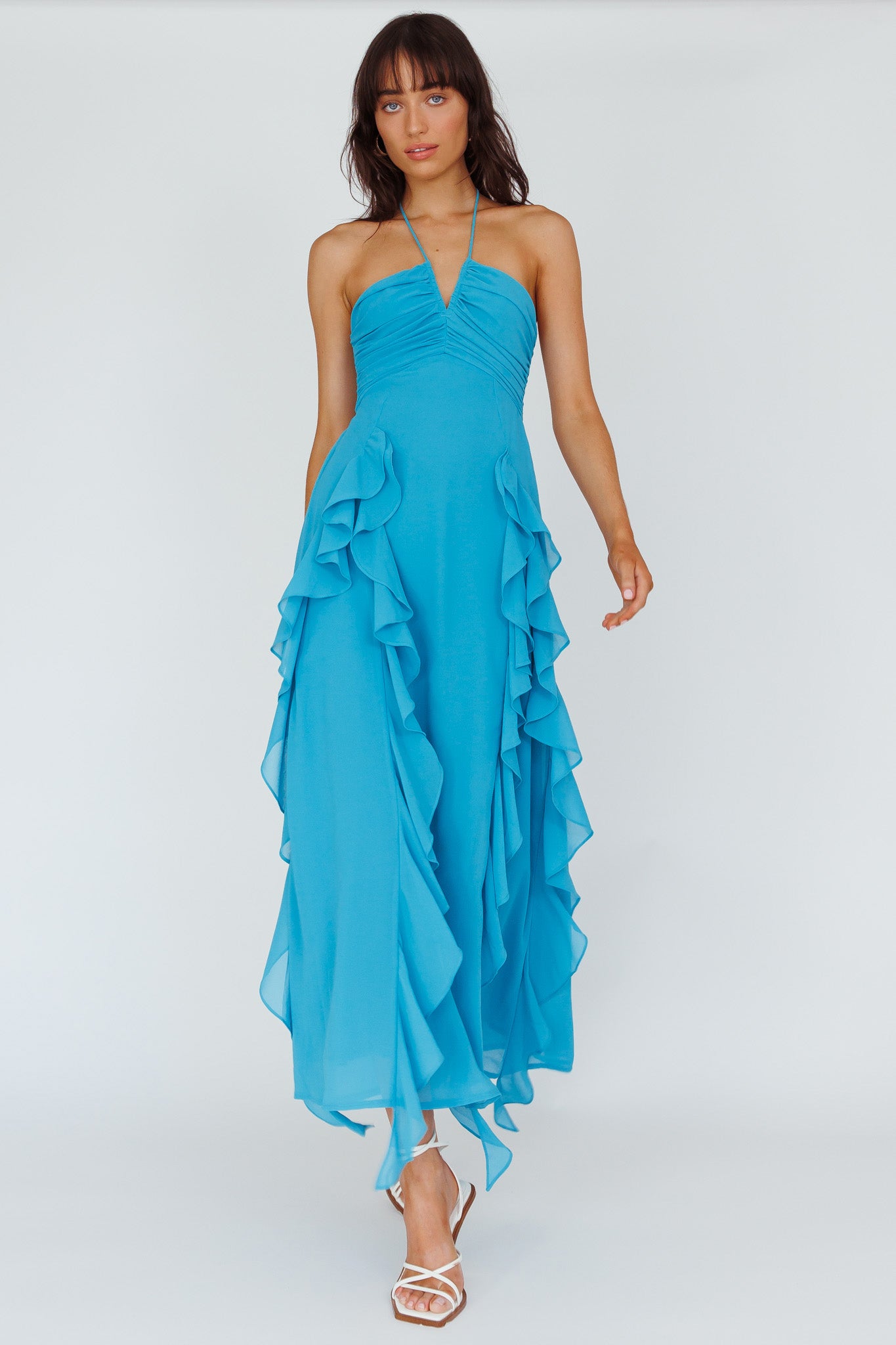 Cerulean blue bridesmaid dress best sale