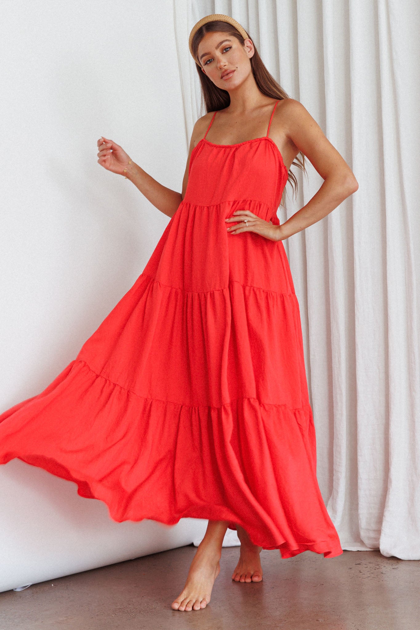 watermelon maxi dress