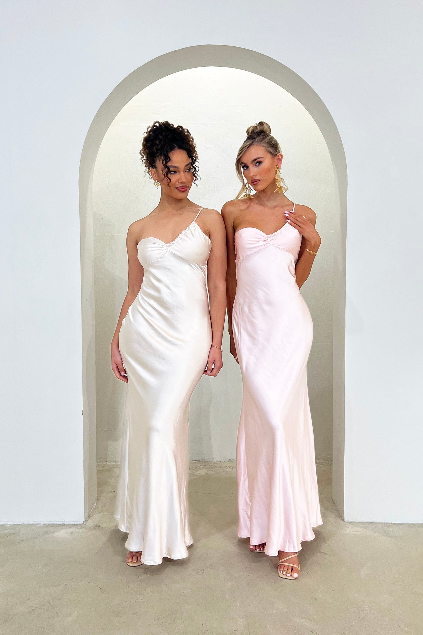 Here Comes The Sun Selfie LESLIE One Shoulder Twilight Tango Maxi Dress