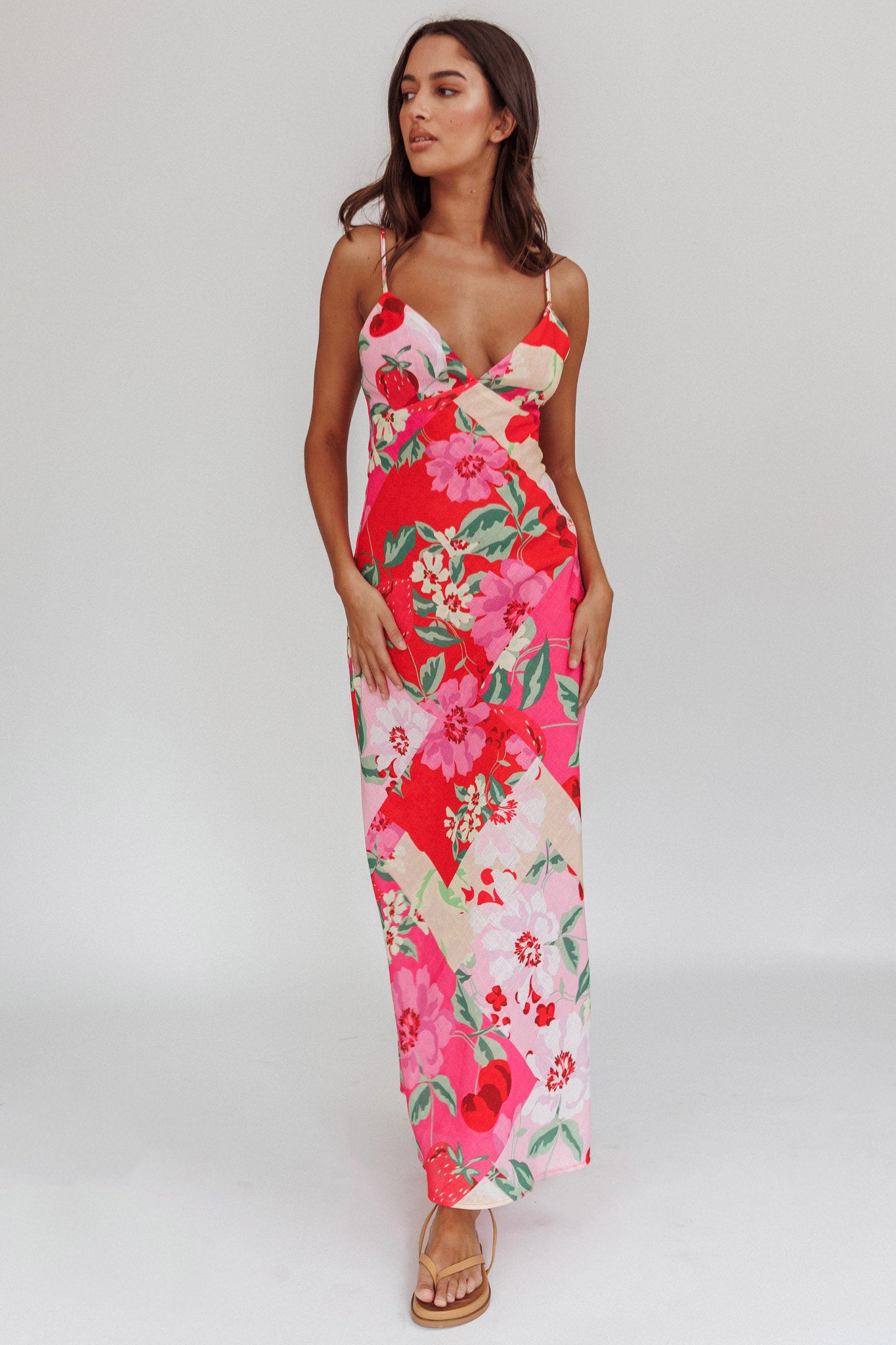 Shop the Jaya Floral A-line Maxi Dress Pink | Selfie Leslie