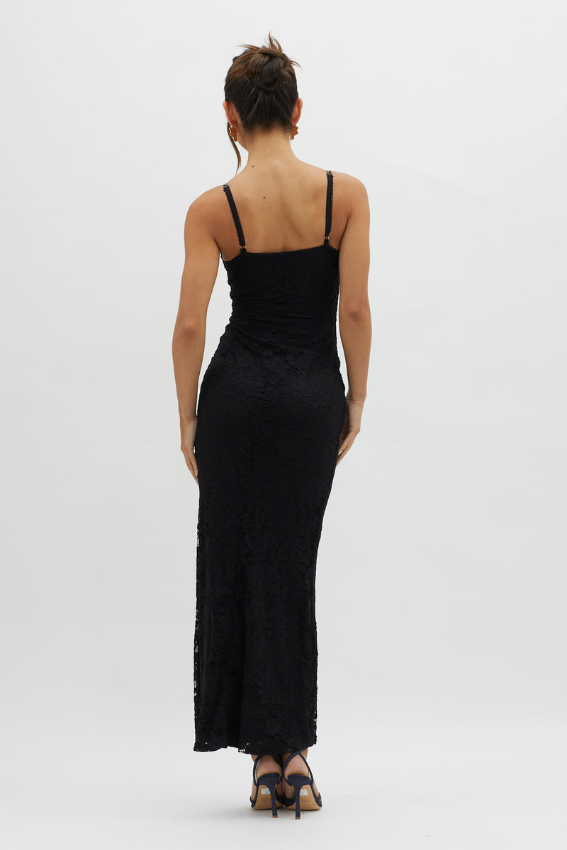 Shop the Must Be Love Lace Maxi Dress Double Black | Selfie Leslie