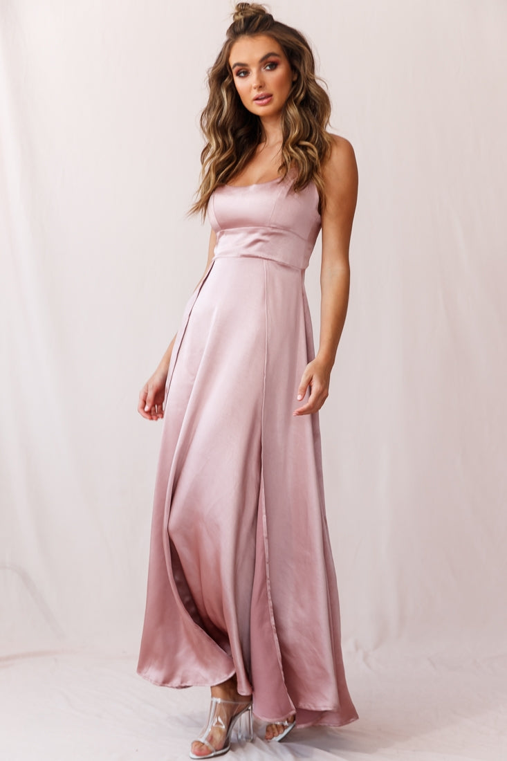 Rose gold store empire waist dress