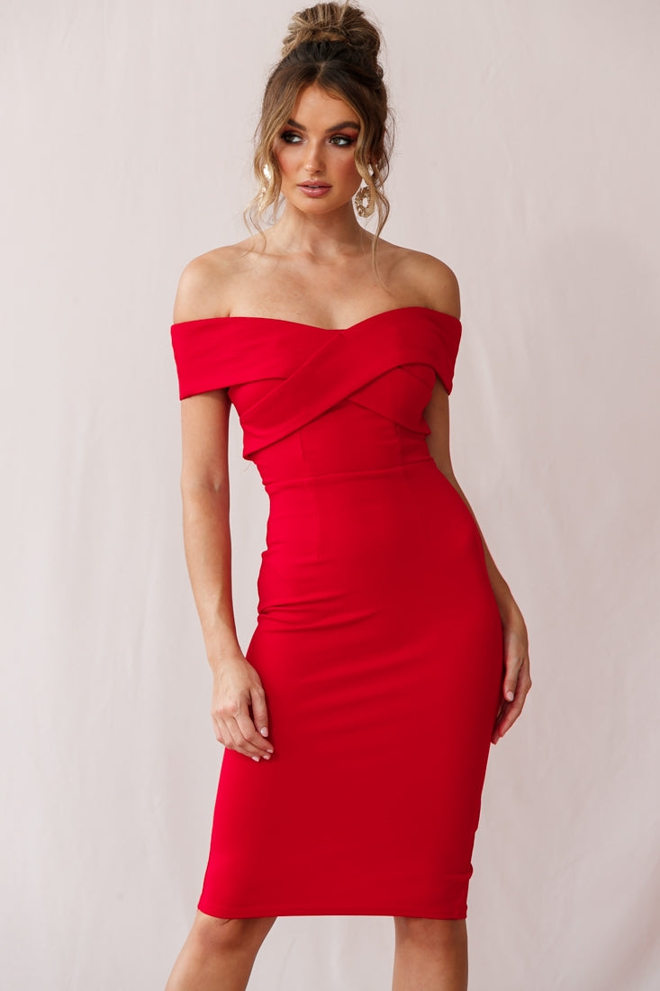 Red bodycon party dress online