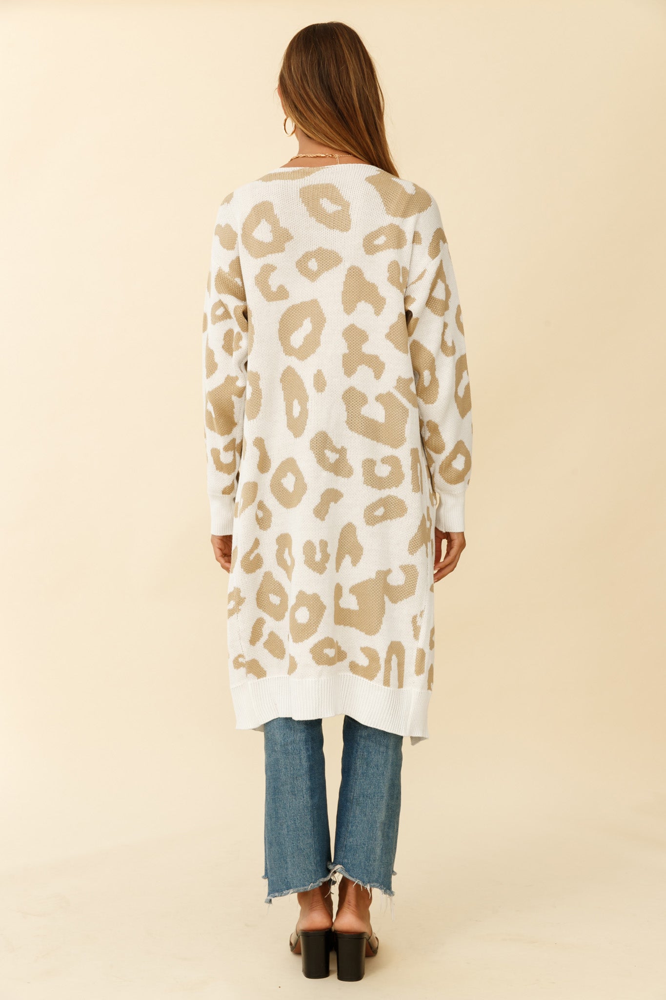 Longline animal hot sale print cardigan