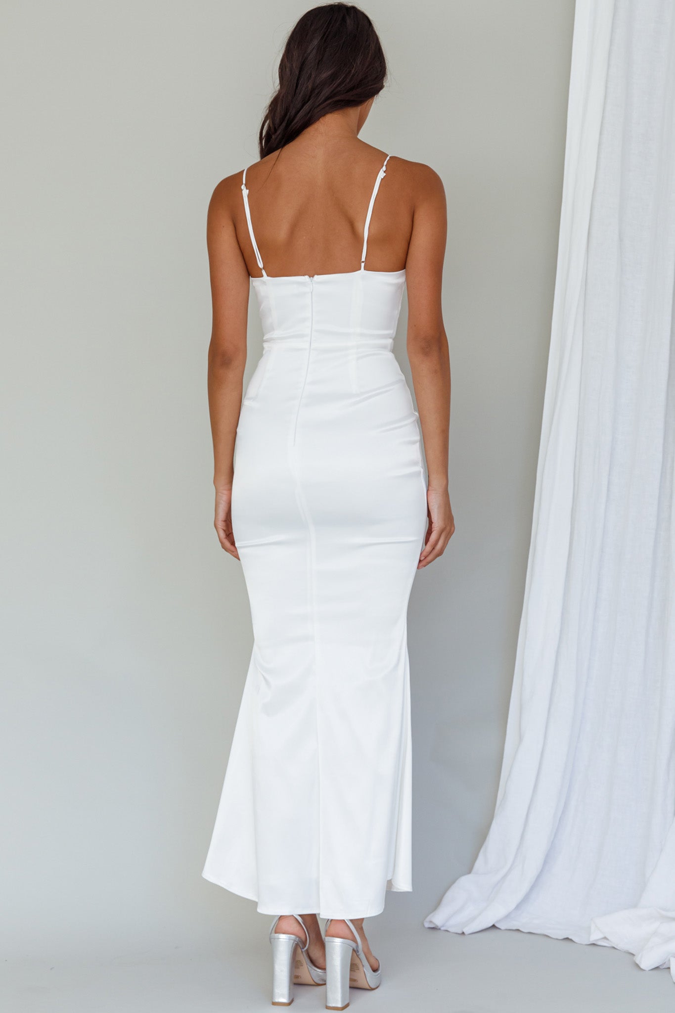 Mermaid hotel maxi dress white best sale