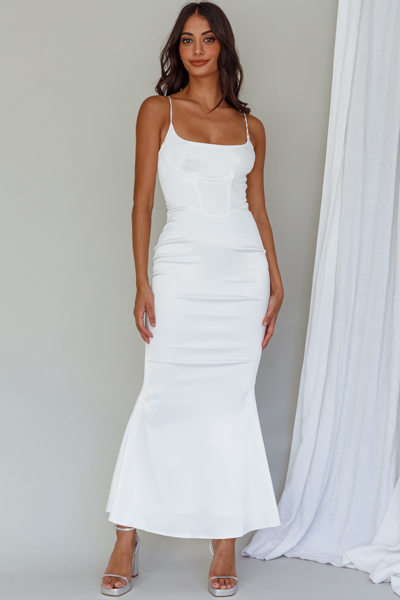 Mermaid dress white best sale