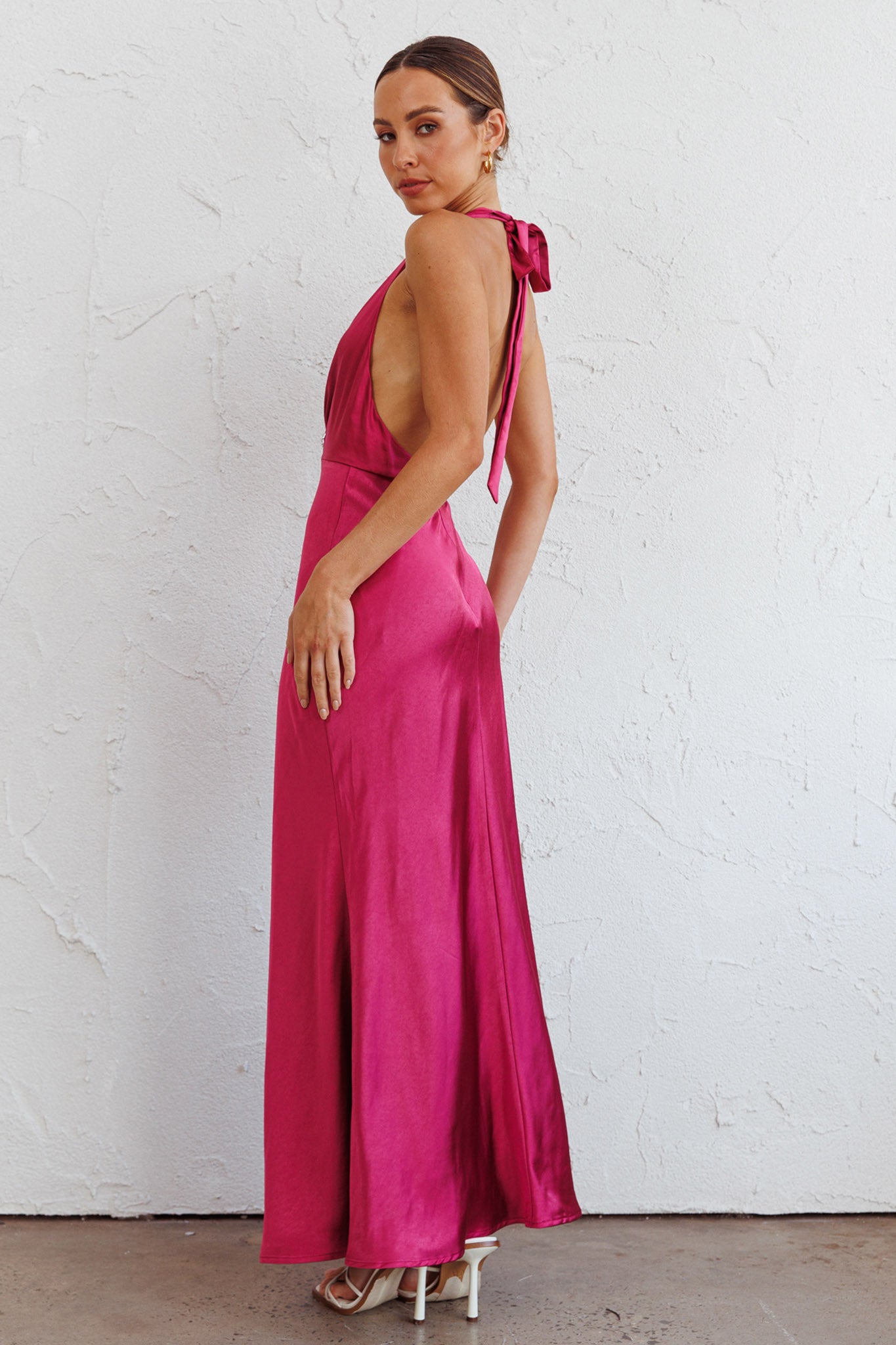 Oasis pink shops maxi dress