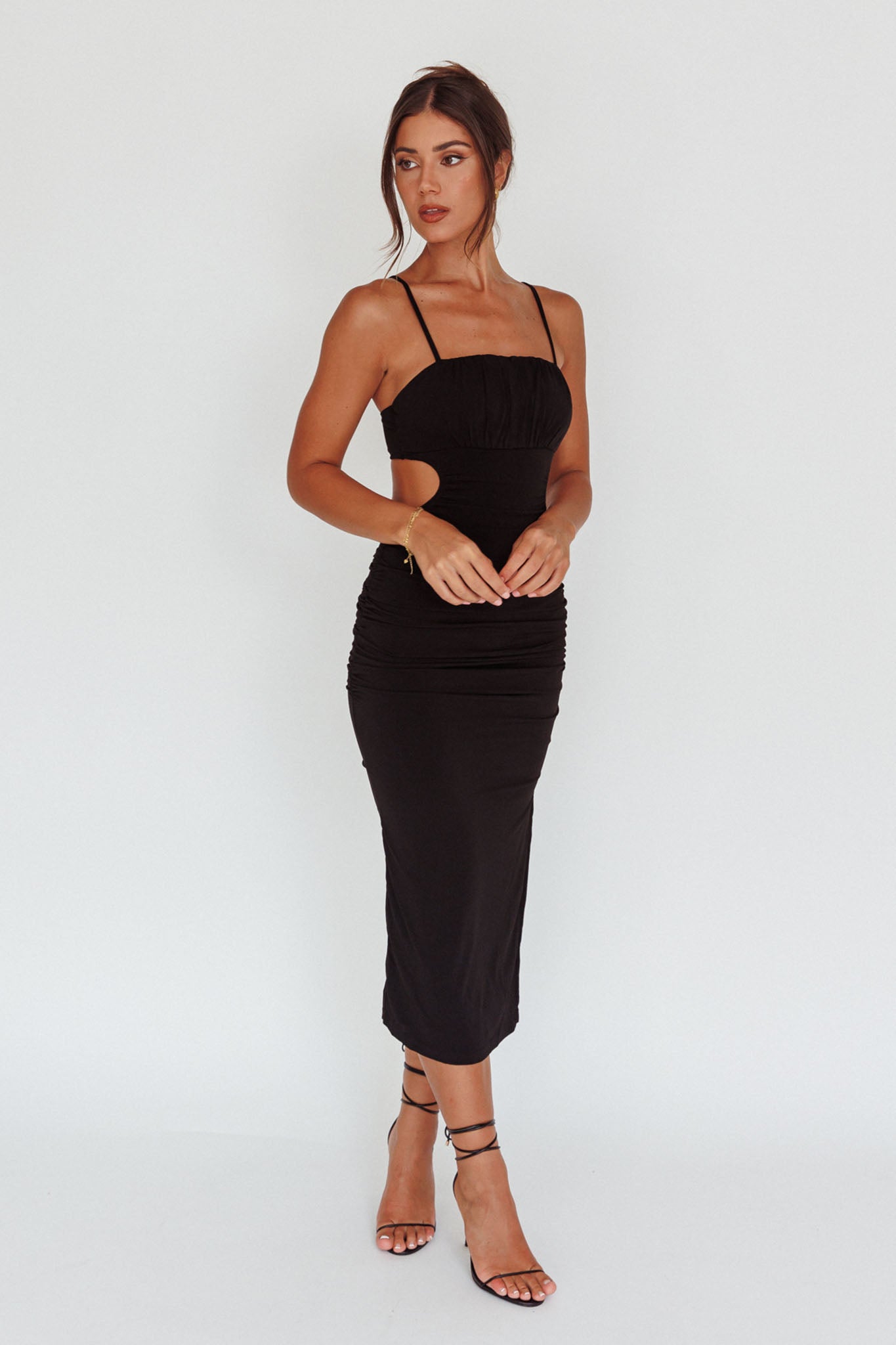 Jane tie waist midi dress sale