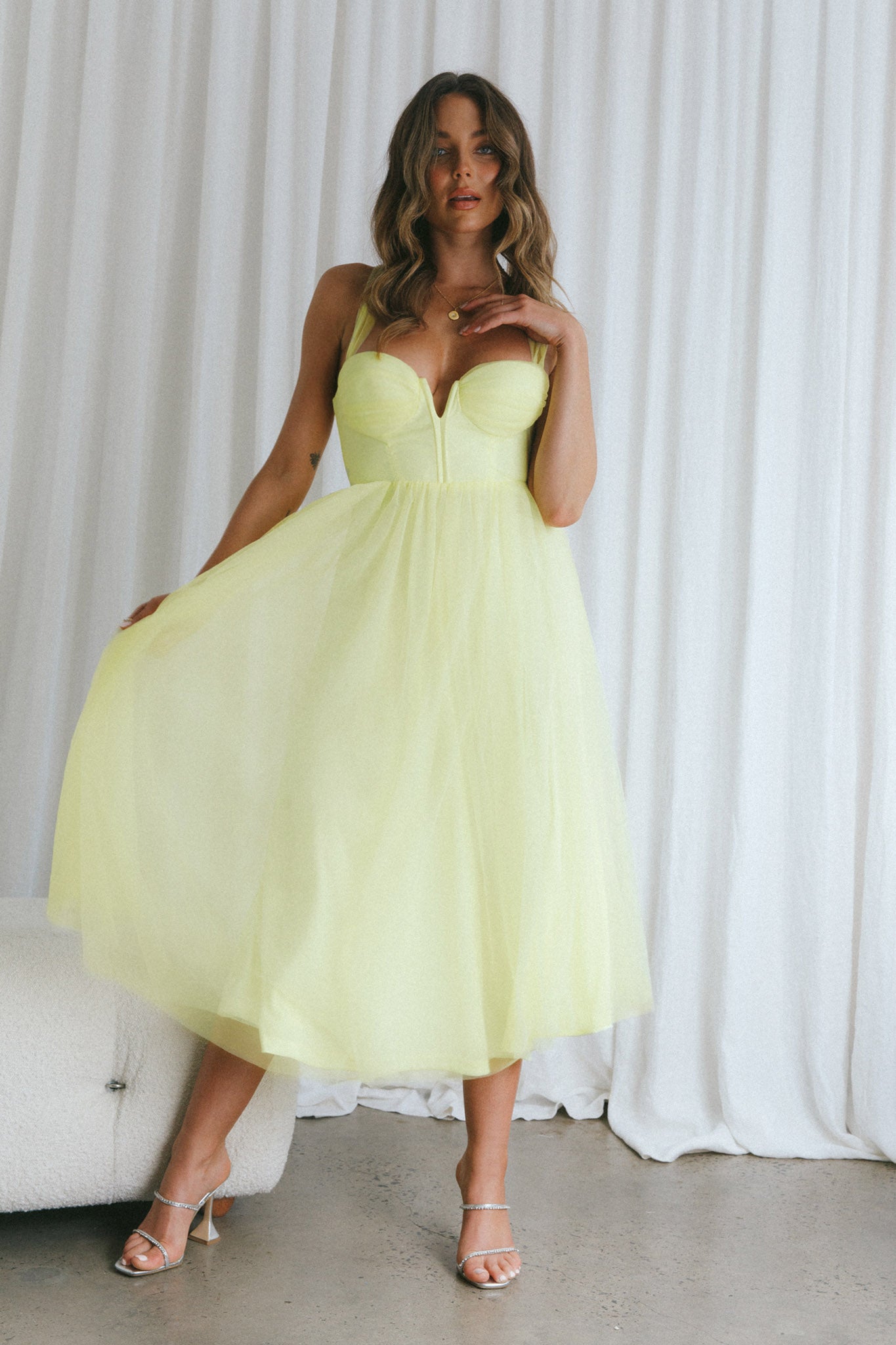 Pale Yellow Cocktail Dress