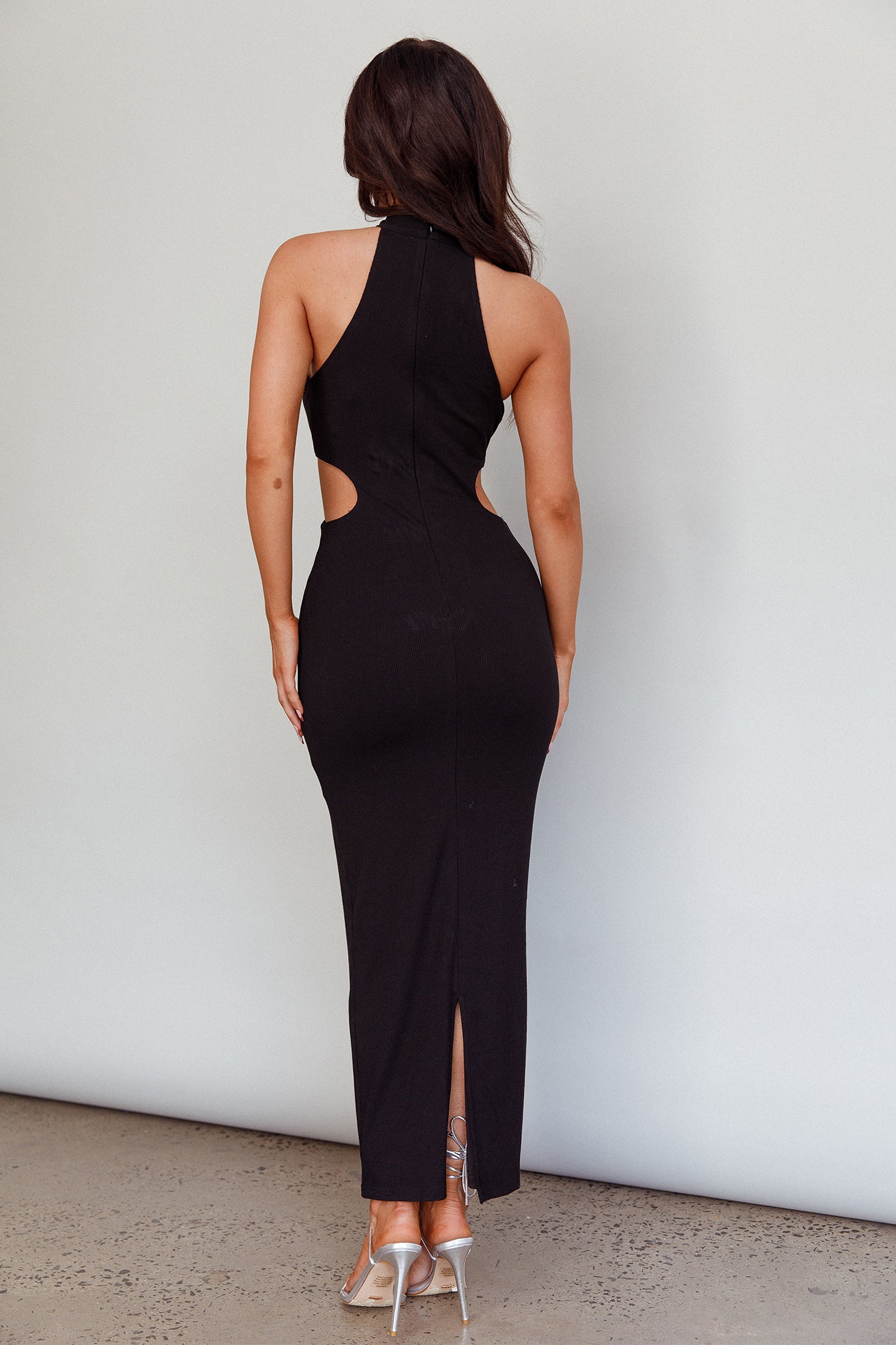 Selfie Leslie Women's Dresses Estella Keyhole Ribbed Midi Dress Black XXL by Saints & Secrets