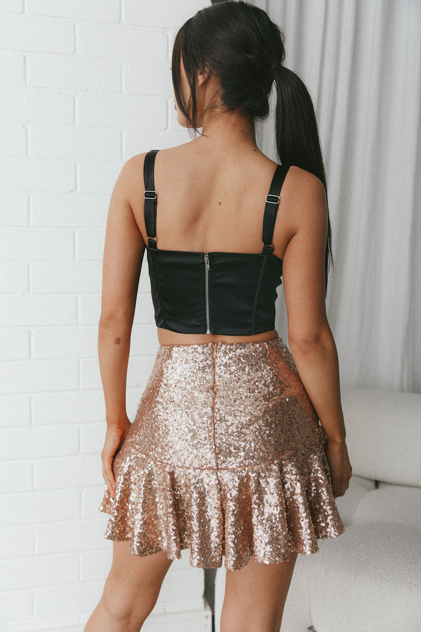 Sequin clearance skirt ruffle