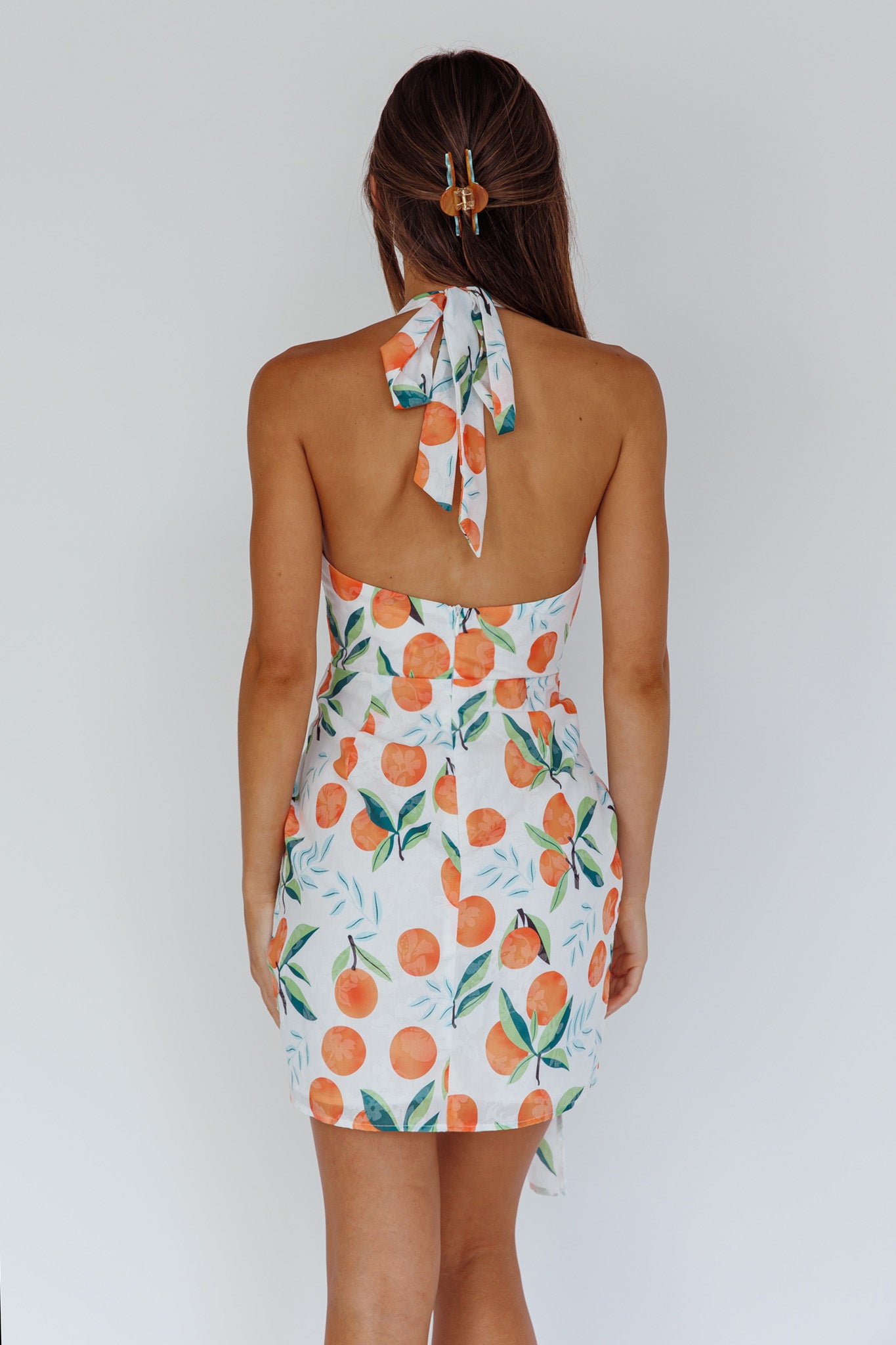 Orange Halter Dress