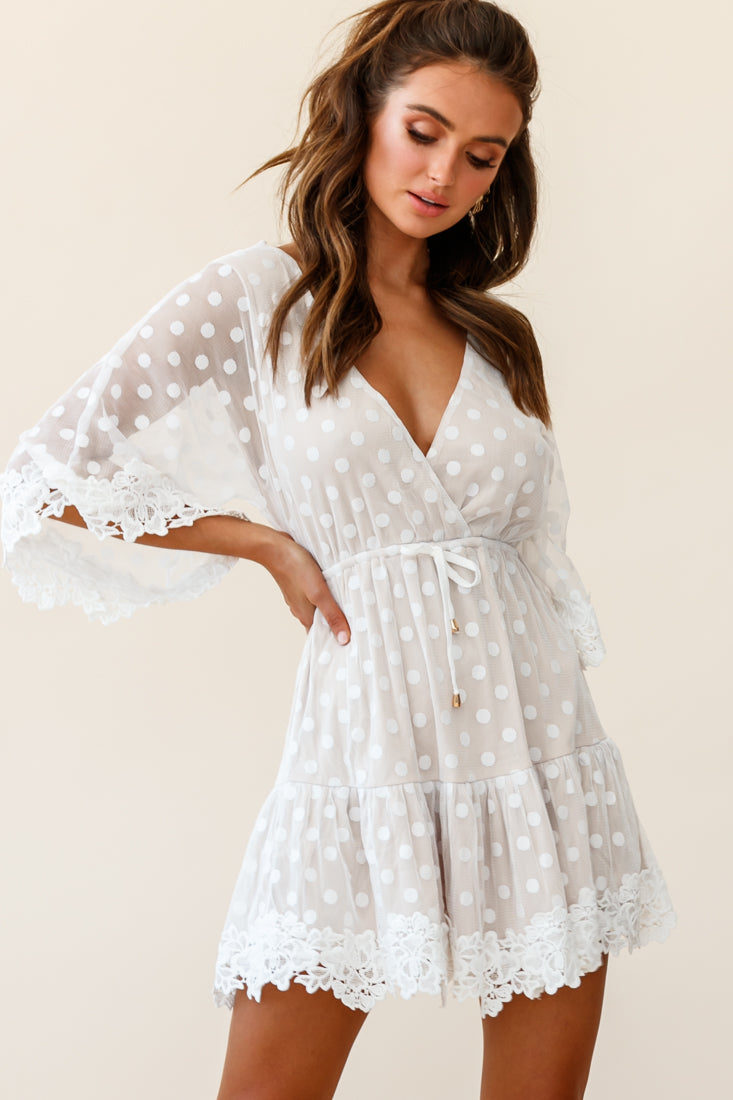 Dotty clearance mesh dress