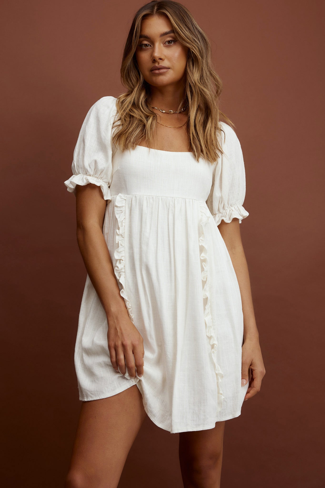 Cream babydoll shop dress